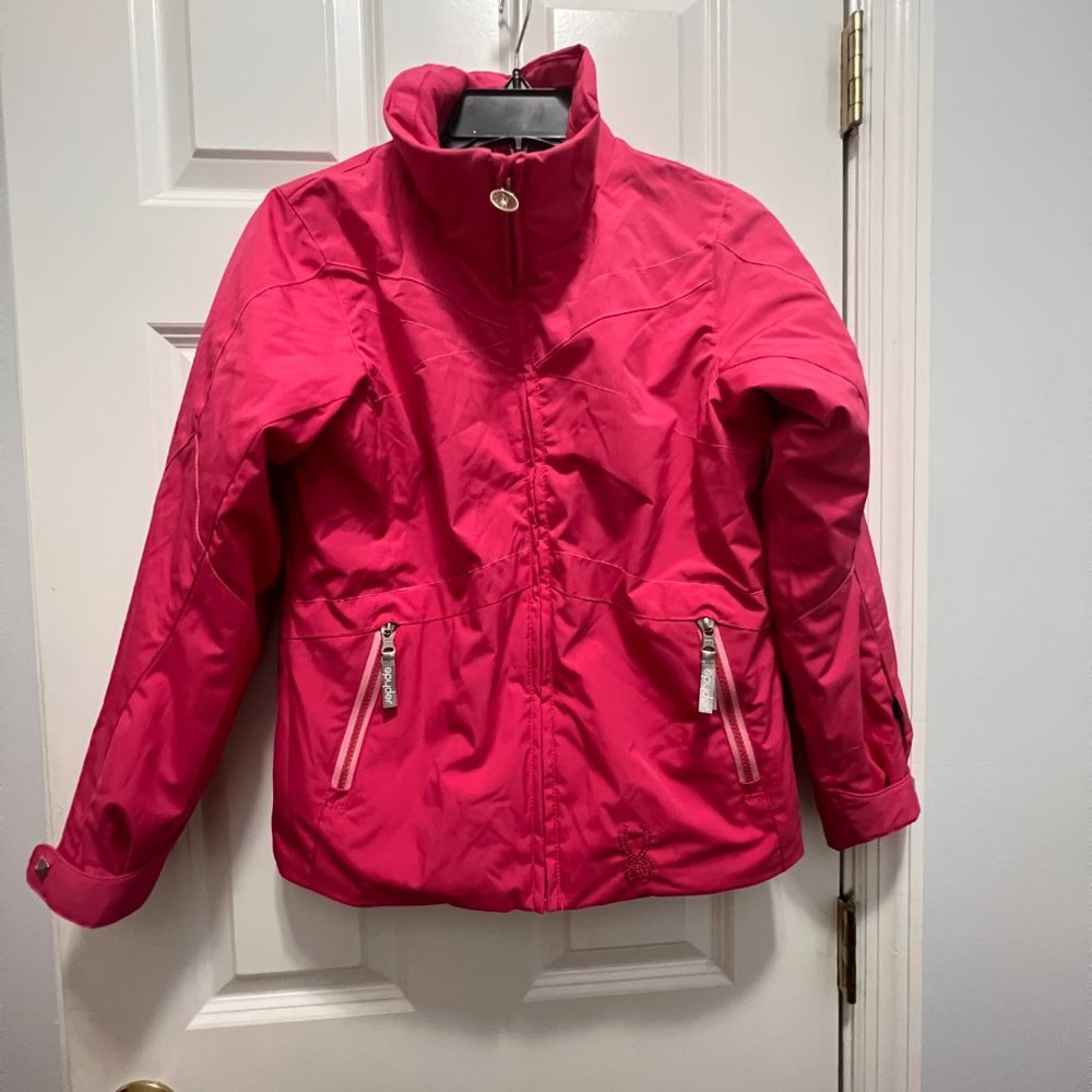Spyder kids size 12 pink jacket